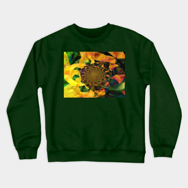 Daffodil Vortex Crewneck Sweatshirt by ARTWORKandBEYOND